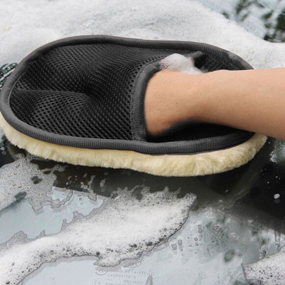 3 pc Car Sponge Plush Gloves - Picture 2 of 2